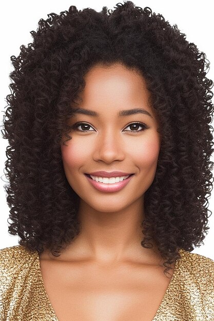 Une femme avec une coiffure naturelle