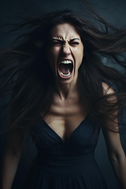 Photo une femme en colère criant pleine de rage