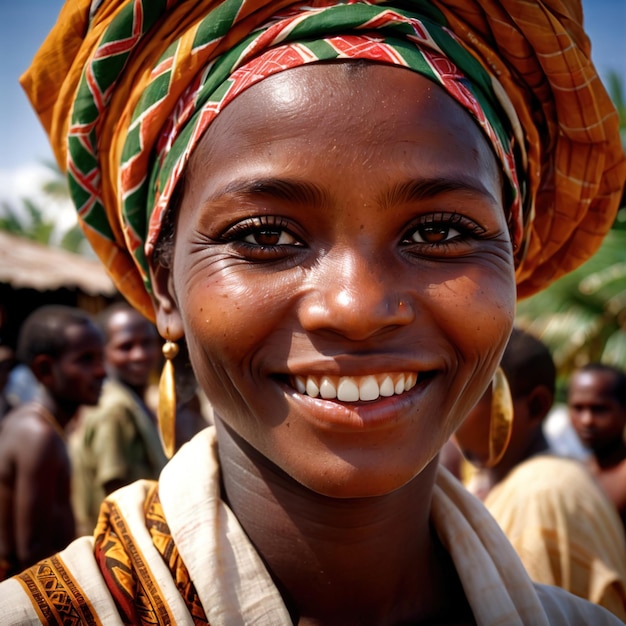 Femme comorienne de Comores citoyenne nationale typique