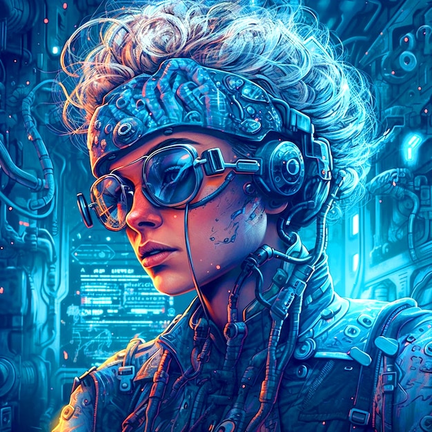 Femme cyberpunk