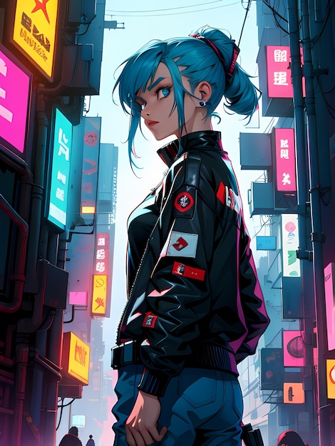 Femme cyberpunk