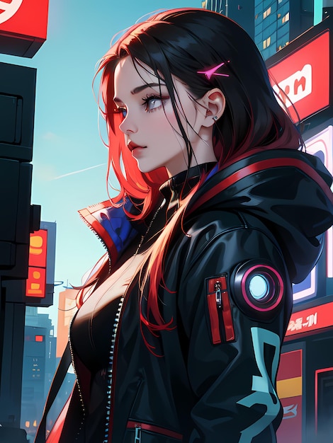 Femme cyberpunk