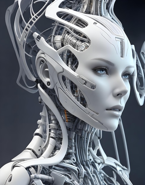 Femme cyborg robotique