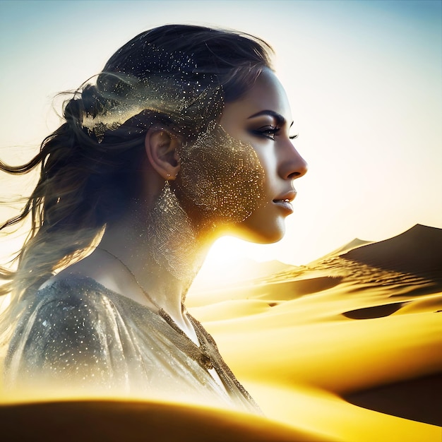Une femme dans le désert