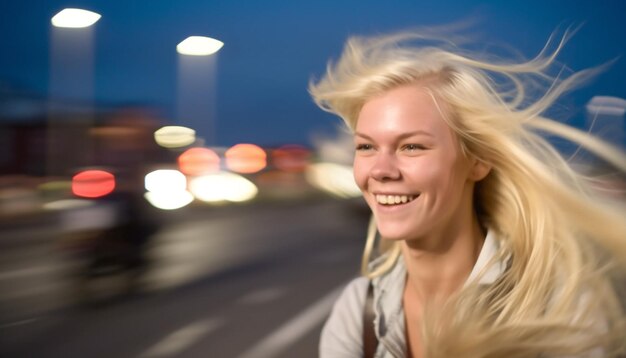 femme dans la ville personne dans la ville IA générative