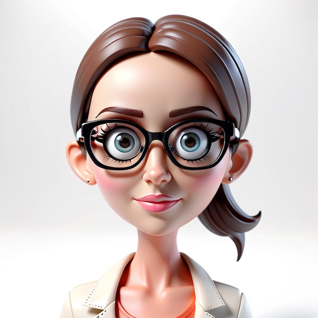 Femme de dessin animé en 3D