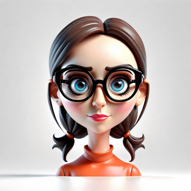 Femme de dessin animé en 3D