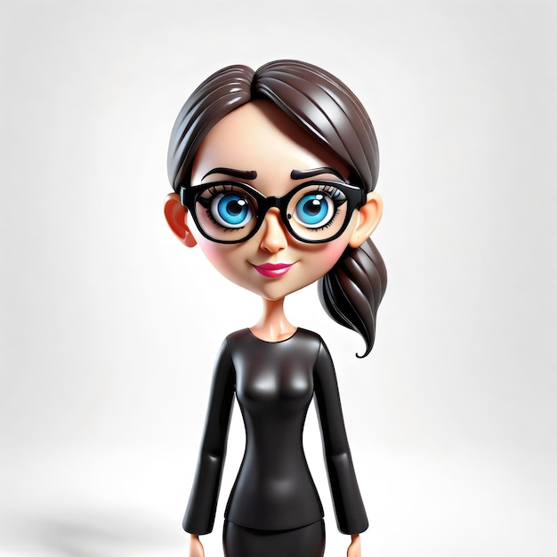 Femme de dessin animé en 3D