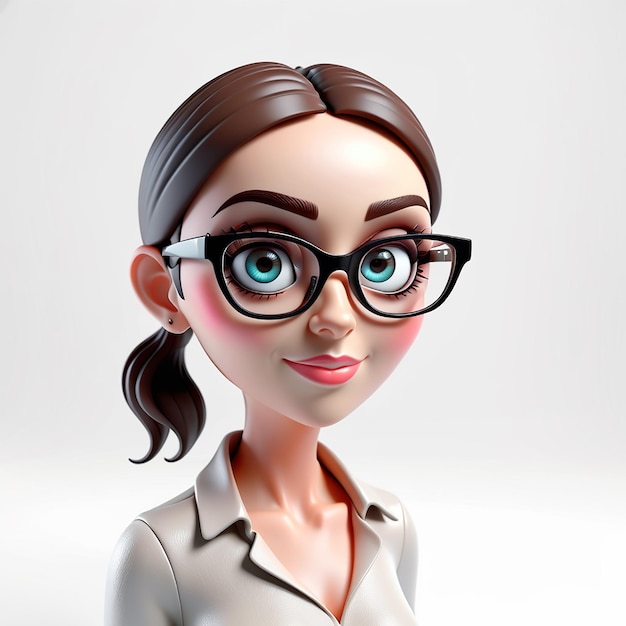 Femme de dessin animé en 3D