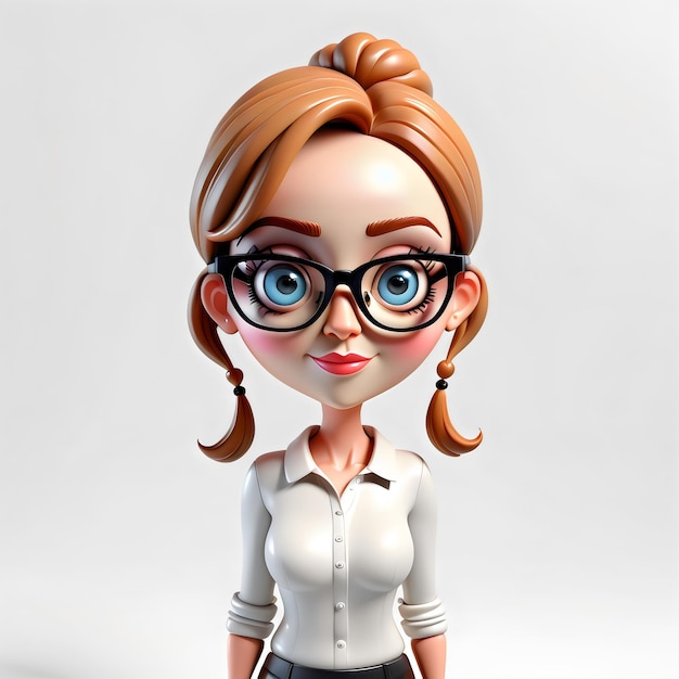 Femme de dessin animé en 3D