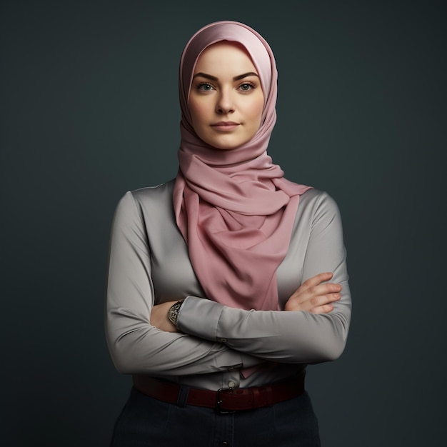 Femme dirigeante d'entreprise en hijab