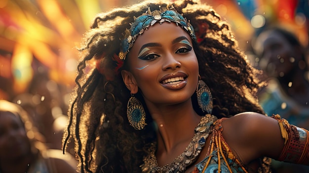 Une femme avec des dreadlocks dans la coiffure