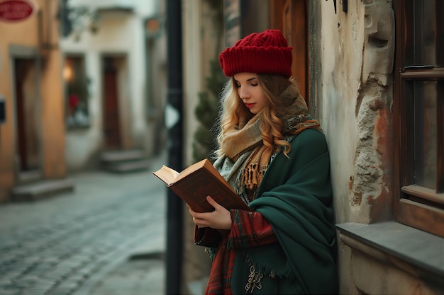 Une femme élégante de Pologne dans la ville de Cracovie