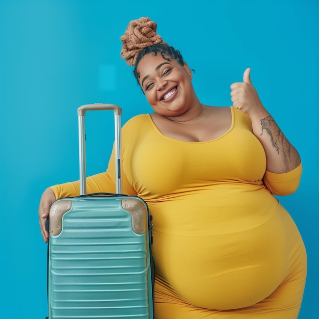 Photo une femme enceinte avec une valise