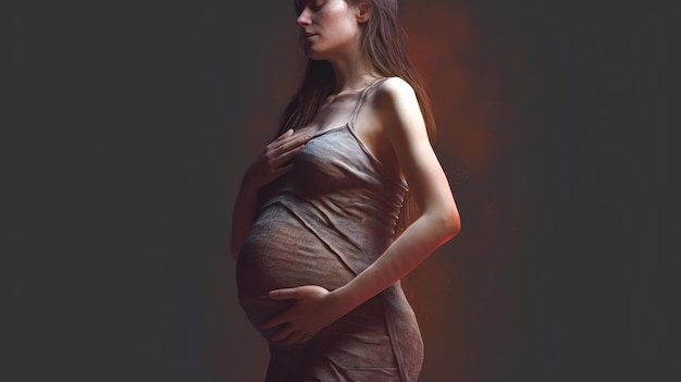 femme enceinte ventre enceinte grossesse dame enceinte maternité ai générative