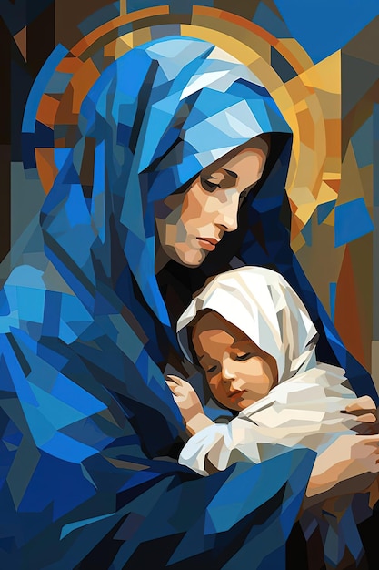 une femme et un enfant tiennent une couverture