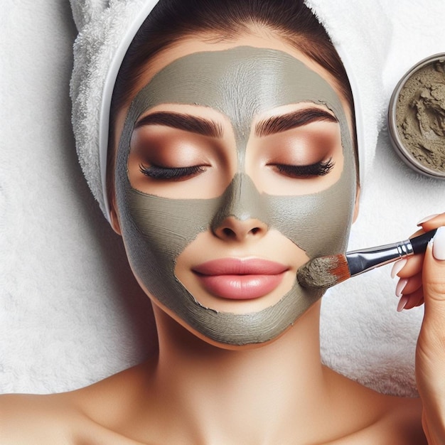 une femme esthétique appliquant un masque hydratant dans un salon de spa