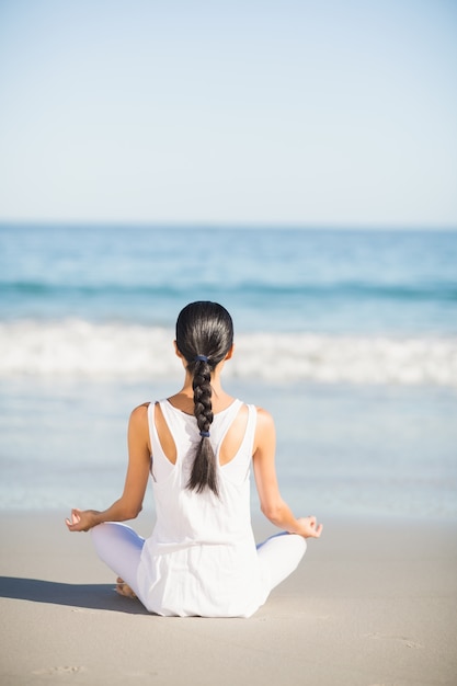 Femme, exécuter, yoga