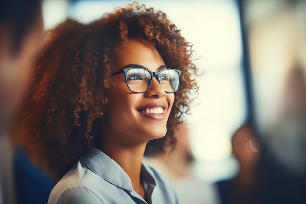 Femme expérimentée orchestrant son équipe