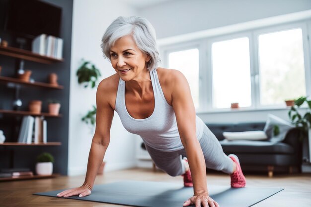 femme faisant de l'exercice