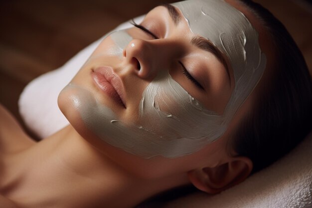 Une femme fait un traitement facial au meilleur spa.