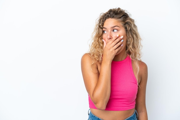 Femme sur fond isolé