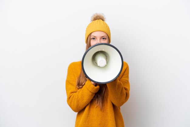 femme sur fond isolé