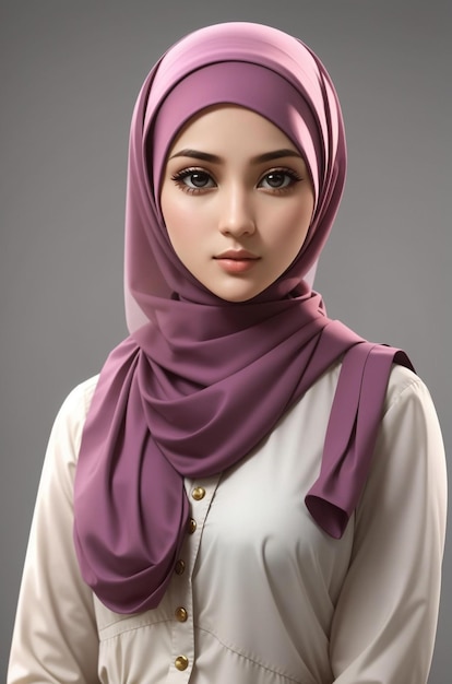 Une femme avec un foulard sur la tête