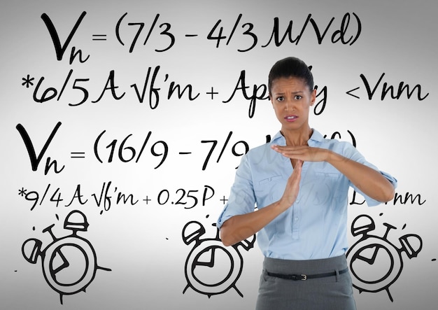 femme frustrée avec une formation en mathématiques