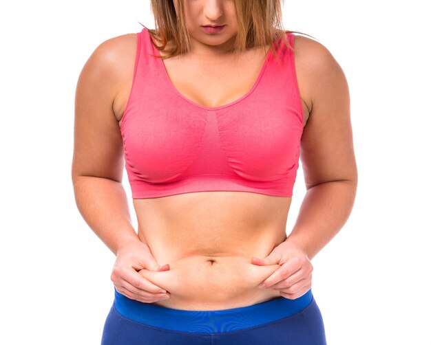 Photo une femme grosse à régime.