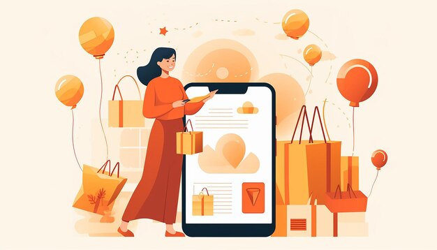 femme heureuse, faire du shopping à partir du téléphone, cyber lundi, achats en ligne à prix réduits