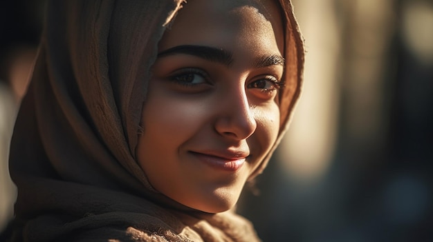 Une femme avec un hijab sur la tête