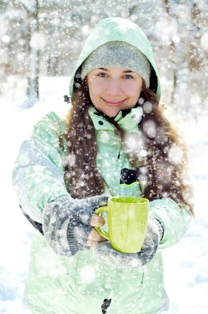 Femme en hiver