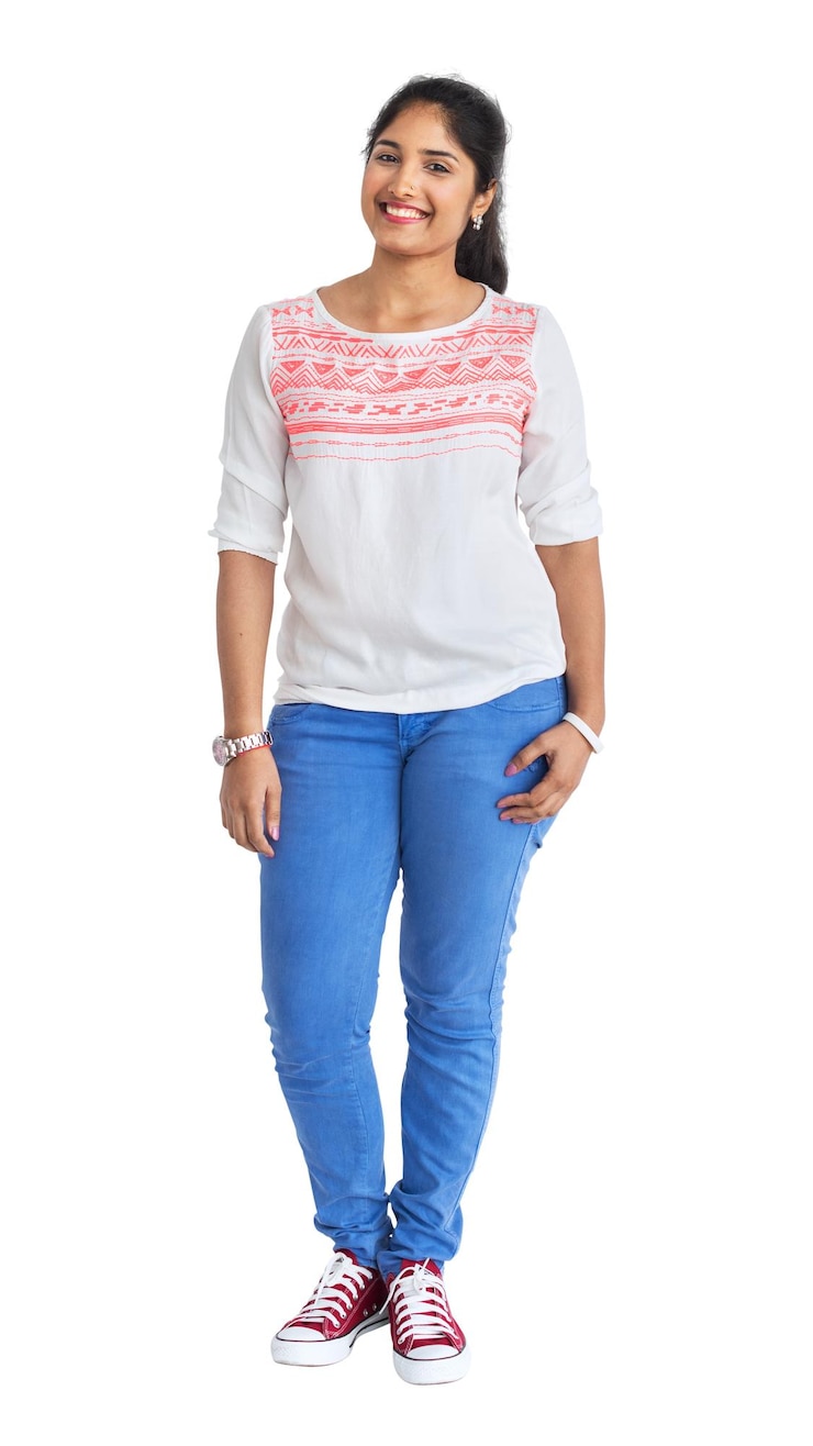 Photo femme indienne élément png fond transparent