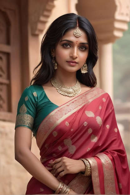 Une femme indienne en saree