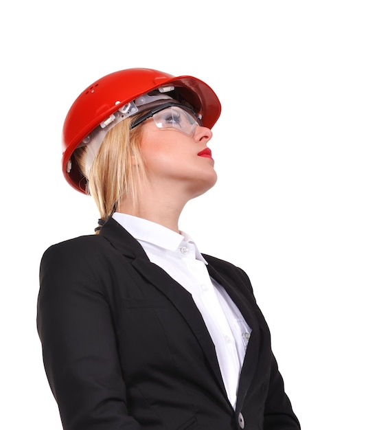 Femme ingénieur en casque