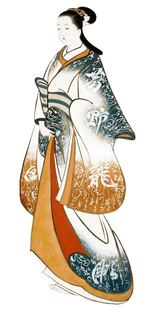 Femme japonaise en png sur fond transparent Remastered par rawpixel