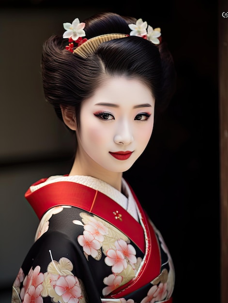 une femme en kimono