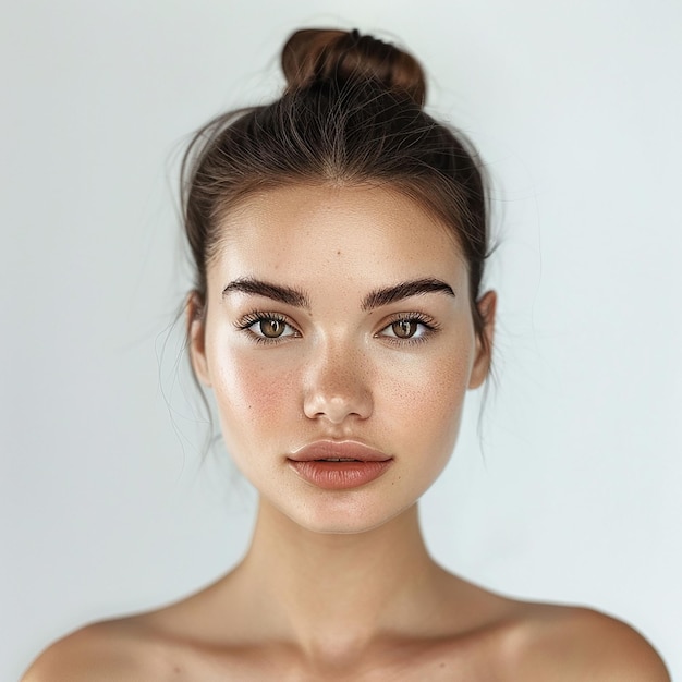 une femme avec une lèvre rose et une lèvre brune