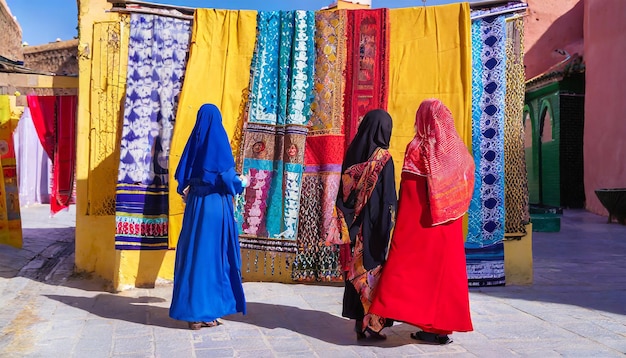 Photo une femme marocaine portant un voile traditionnel