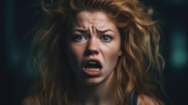 Une femme avec un mauvais jour de cheveux