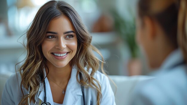 Photo une femme médecin consultant un patient