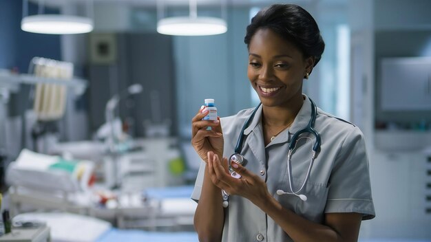 Femme avec des médicaments