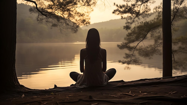 Photo une femme de méditation.