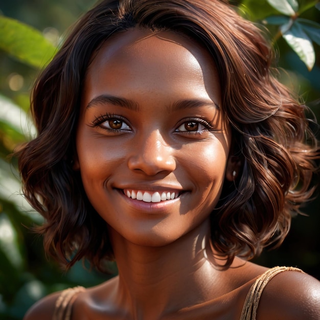 Photo femme de montserrat, citoyenne typique du pays