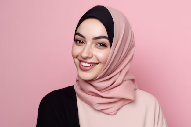 femme musulmane hijab formation arabe asiatique générer ai