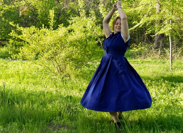 femme sur la nature