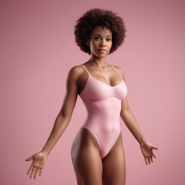 Une femme noire en hommage au cancer du sein
