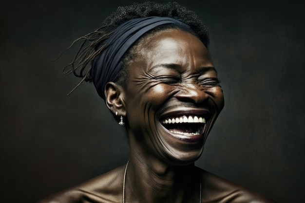 Femme noire qui rit