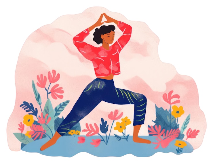 Photo femme de papouasie-nouvelle-guinée faisant du yoga, des sports, des exercices d'étirement